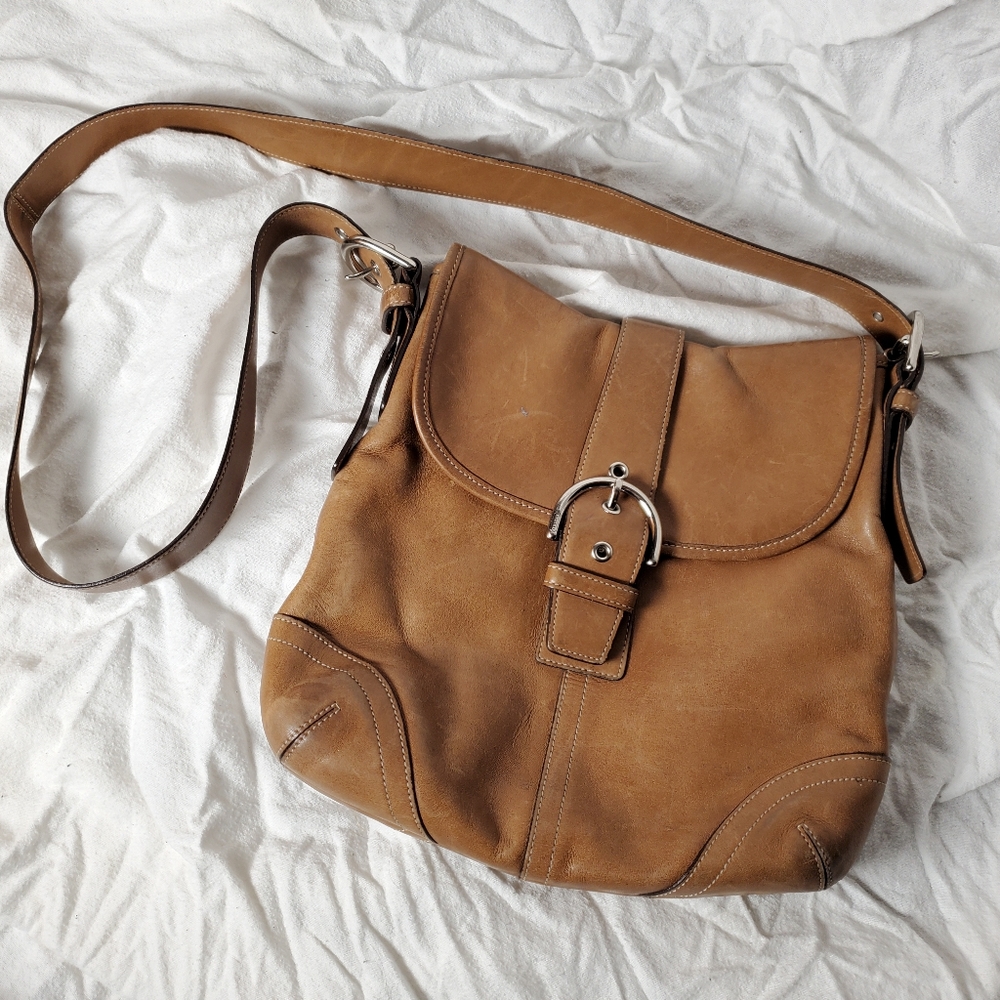 Coach Cross body bag tan leather